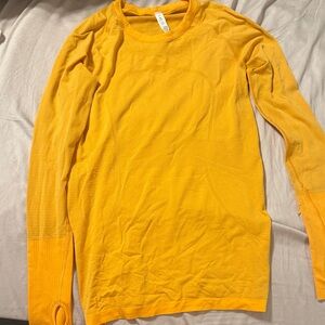 lululemon athletica Yellow Long Sleeve Top